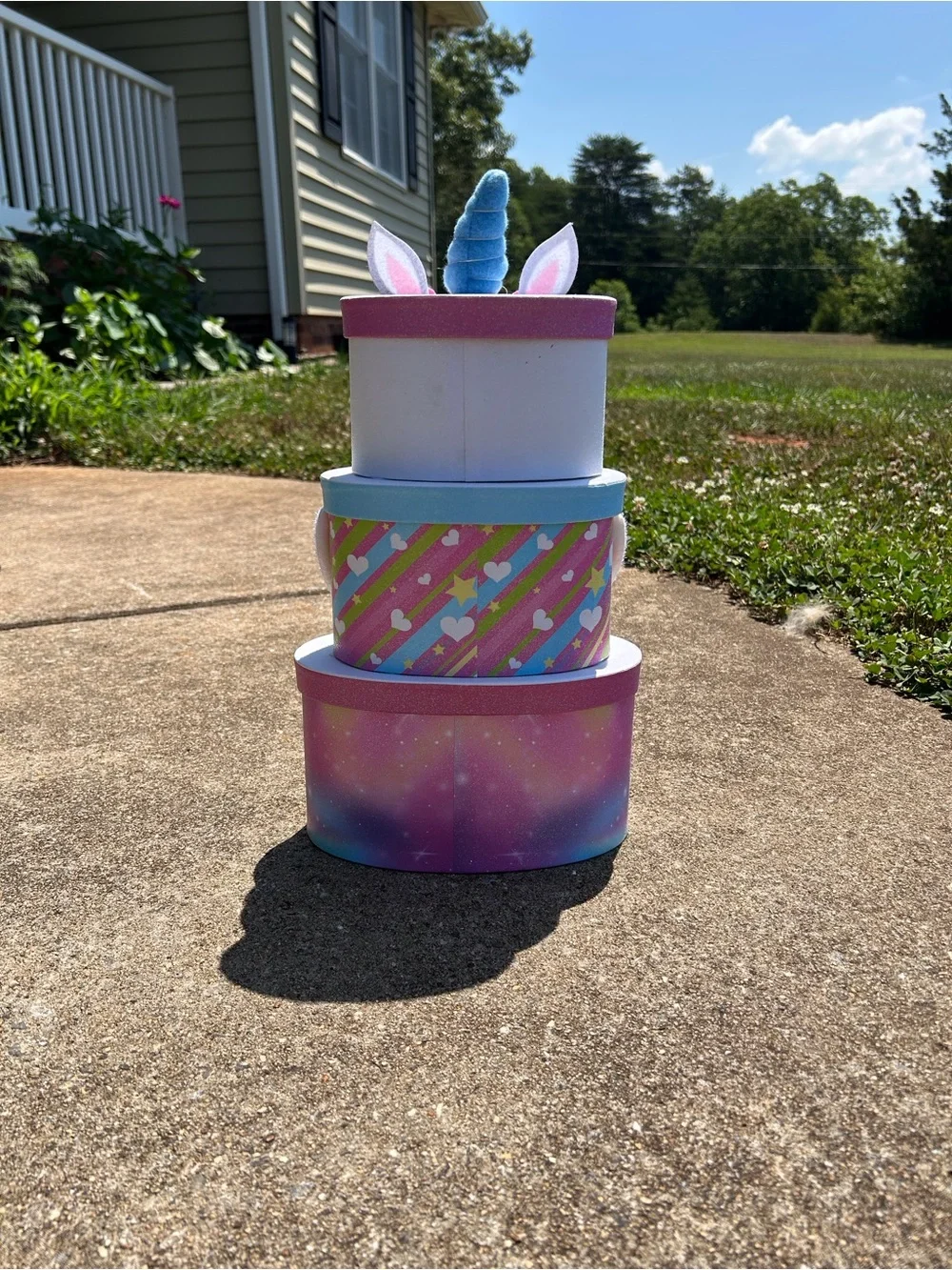 Pink, Blue, & Green Unicorn Containers